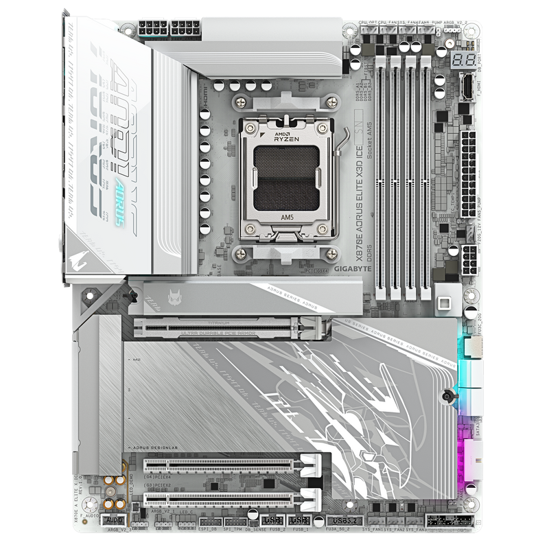 GIGABYTE X870E AORUS ELITE X3D ICE DDR5,Socket AM5 ATX Motherboard