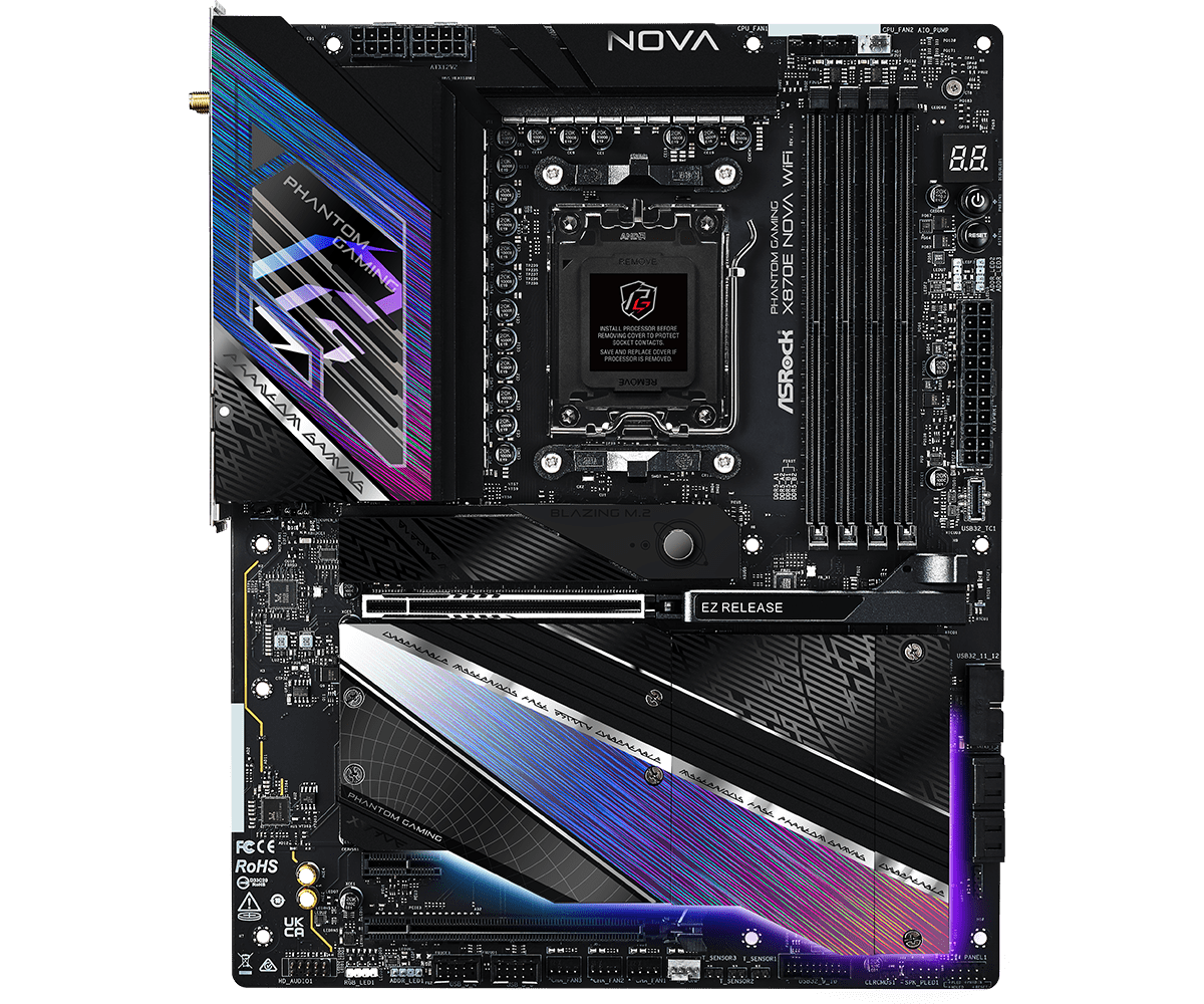 ASRock X870E Nova WiFi DDR5,Socket AM5 ATX Motherboard