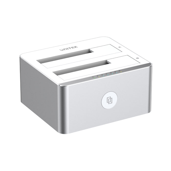 UNITEK Y-3026GY01 USB 3.0 to SATA III Dual Bay HDD/ SSD Aluminum Alloy Docking Station with UASP &amp; Offline Clone 785-3048