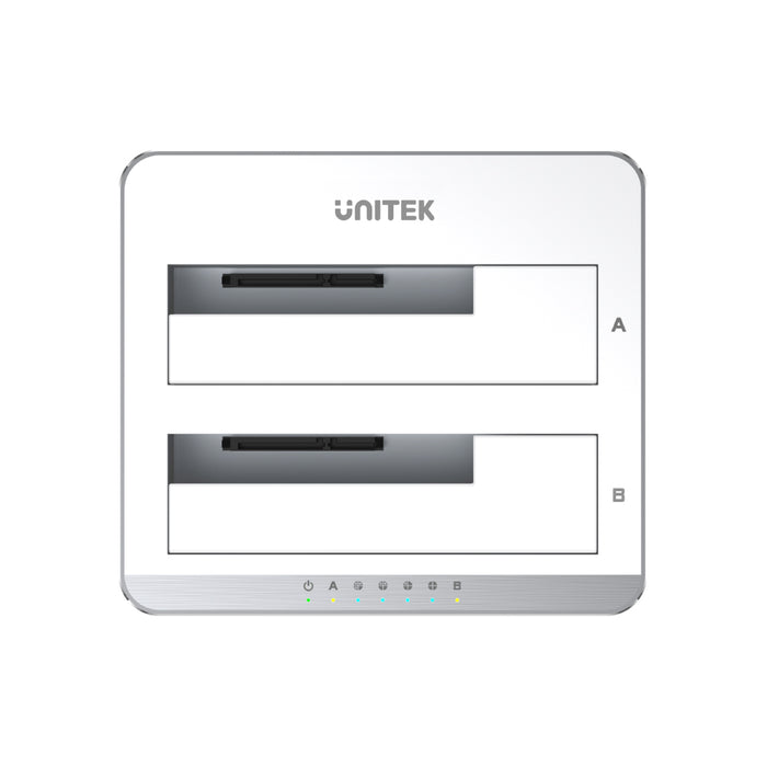 UNITEK Y-3026GY01 USB 3.0 to SATA III Dual Bay HDD/ SSD Aluminum Alloy Docking Station with UASP &amp; Offline Clone 785-3048