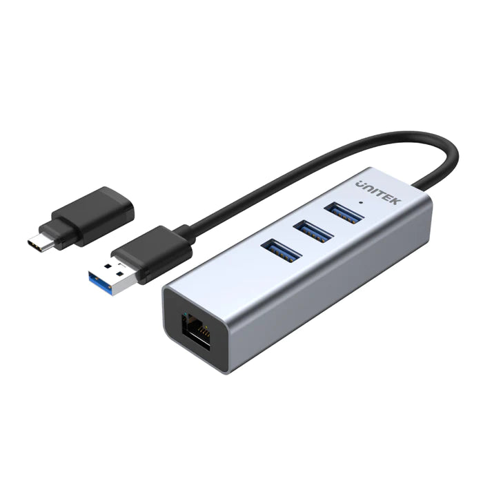 Unitek 4 合 1 USB 3.0 Hub (配有 USB-C 轉換器) (Y-3083B)