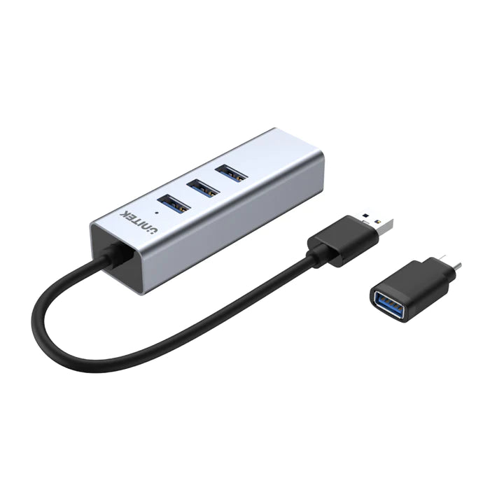 Unitek 4 合 1 USB 3.0 Hub (配有 USB-C 轉換器) (Y-3083B)