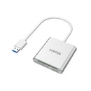 UNITEK Y-9313 USB 3.0 3-Port (CF/SD/Micro SD) Aluminium Memory Card Reader 785-1656