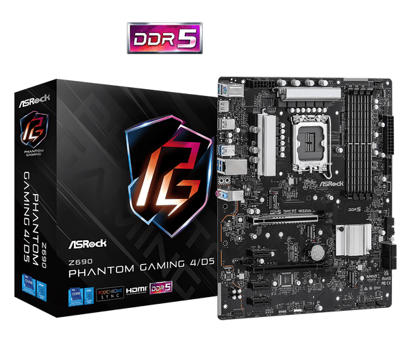 ASRock Z690 Phantom Gaming 4/D5 DDR5,LGA 1700 ATX Motherboard 