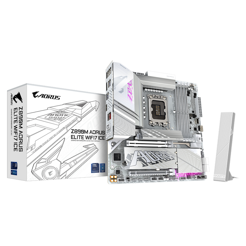 GIGABYTE Z890M AORUS ELITE WIFI7 ICE DDR5,LGA 1851 mATX Motherboard white motherboard 