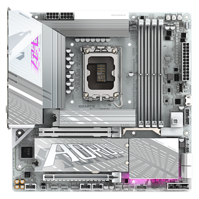 GIGABYTE Z890M AORUS ELITE WIFI7 ICE DDR5,LGA 1851 mATX Motherboard white motherboard 