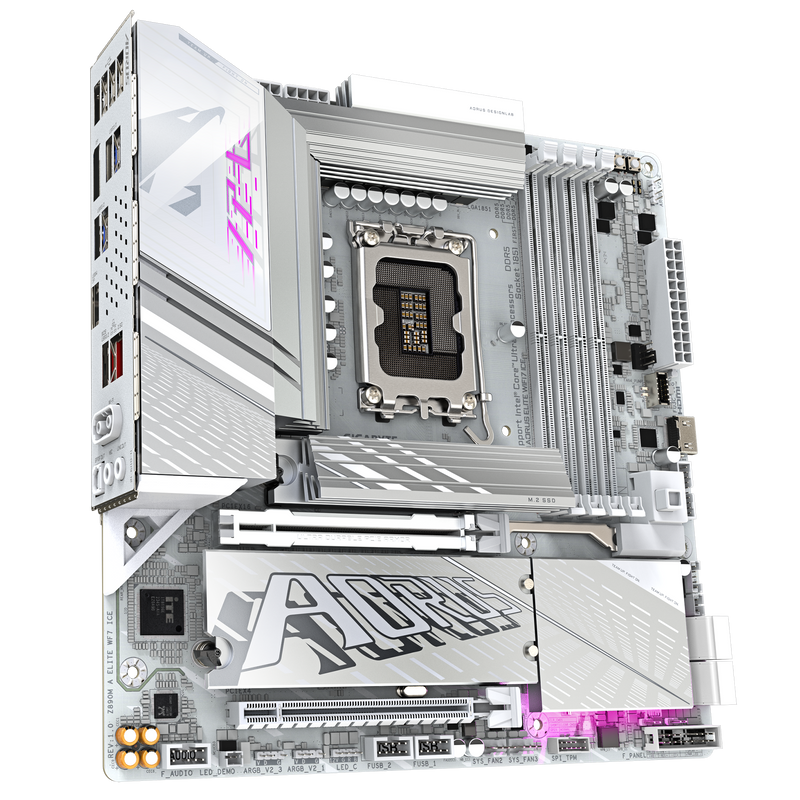 GIGABYTE Z890M AORUS ELITE WIFI7 ICE DDR5,LGA 1851 mATX Motherboard white motherboard 