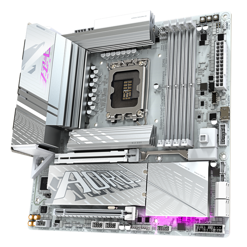 GIGABYTE Z890M AORUS ELITE WIFI7 ICE DDR5,LGA 1851 mATX Motherboard white motherboard 
