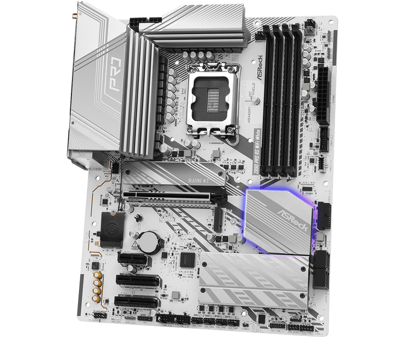 ASRock Z890 Pro RS WiFi White 白色 DDR5,LGA 1851 ATX Motherboard