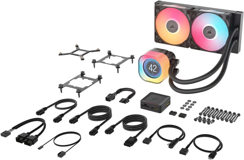 CORSAIR iCUE LINK TITAN 240 RX LCD 240mm Liquid CPU Cooler CW-9061022-WW