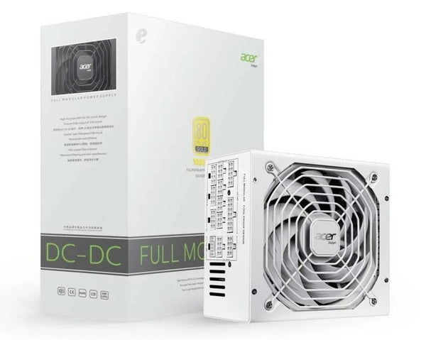 Acer AC1000 White 白色 1000W (PCIe5.0) 80Plus Gold Fully Modular Power Supply