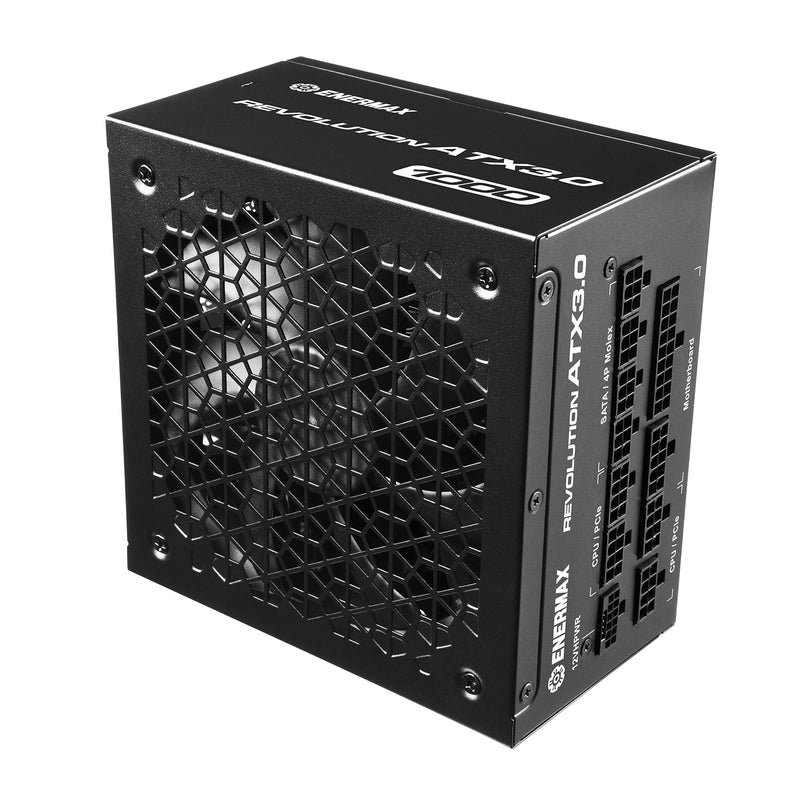 ENERMAX REVOLUTION ATX3.0 PCIE 5.0 1000W 80 PLUS Gold Fully Modular Power Supply (PS-ERA1K) 