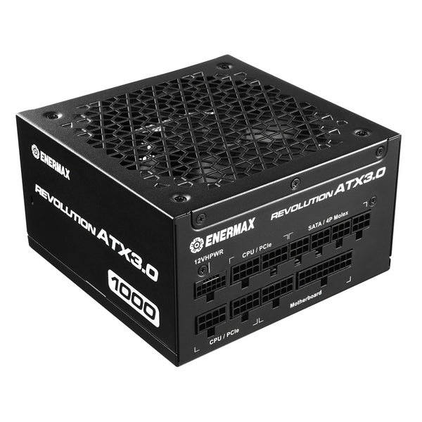 ENERMAX REVOLUTION ATX3.0 PCIE 5.0 1000W 80 PLUS Gold Fully Modular Power Supply (PS-ERA1K) 