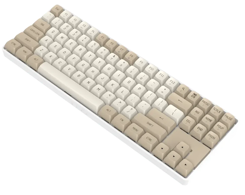 darkFlash GD87 Wireless Mechanical Keyboard - Milky &amp; Brown (KB-DGD87MB) 