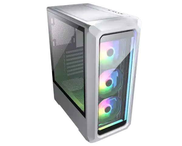 Cougar Archon 2 水晶強化玻璃 ARGB 白色中塔機箱 (包三把ARGB 扇)