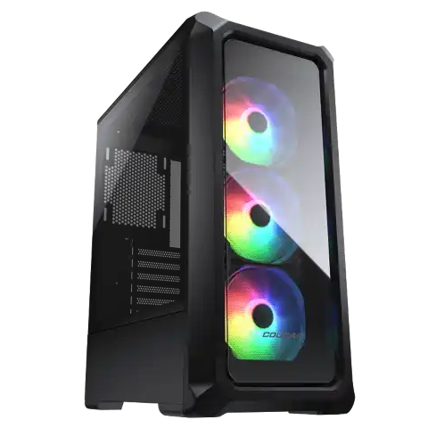 Cougar Archon 2 水晶強化玻璃 ARGB 黑色中塔機箱 (包三把ARGB 扇)