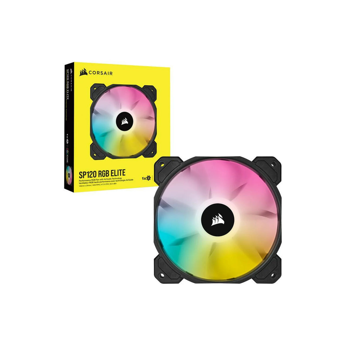 Corsair iCUE SP120 RGB ELITE Performance 120mm PWM Fan Single Pack