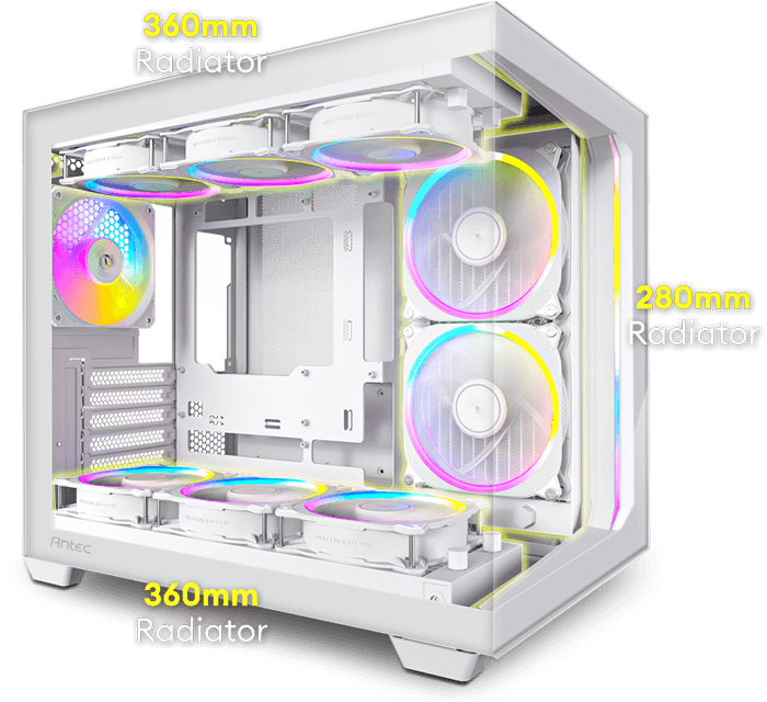 ANTEC C5 ARGB White white column-free panoramic ATX Case 