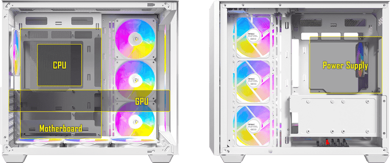 ANTEC C5 ARGB White 白色 無立柱全景 ATX Case * 預裝7把ARGB風扇