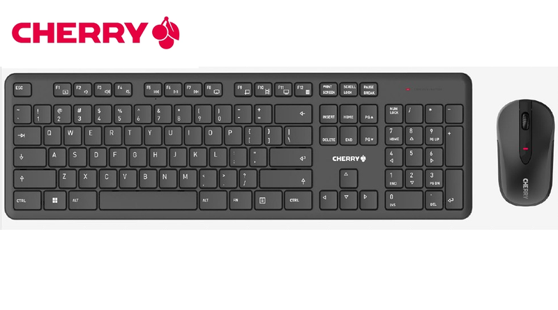 Cherry CH-KB-DW2300 Black Wireless Lightweight Office Keyboard and Mouse Set (w/Cangjie Code)