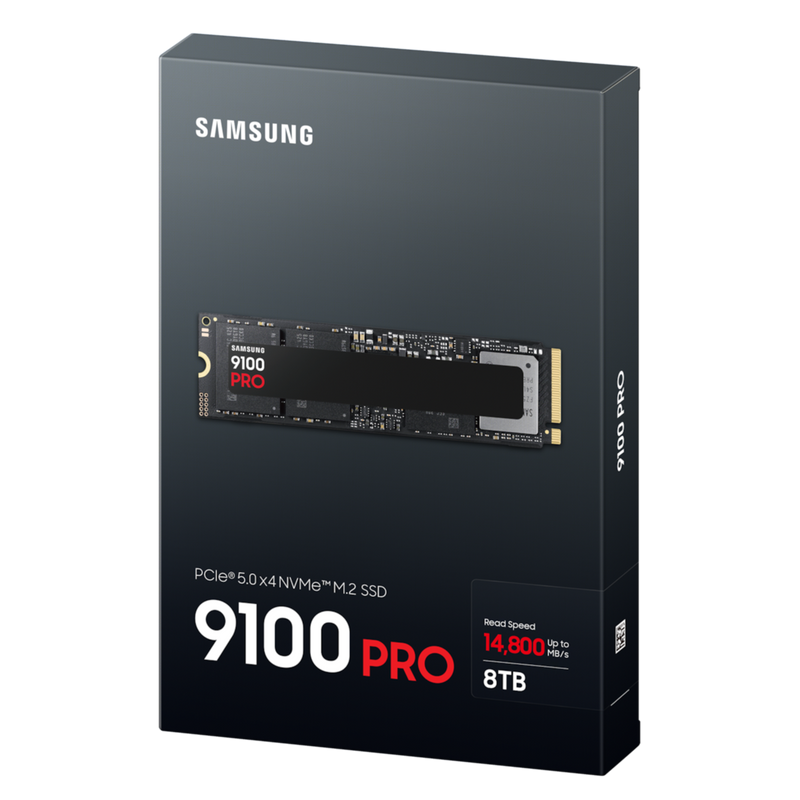 Samsung 8TB 9100 PRO MZ-VAP8T0BW PCIe Gen5 NVMe M.2 SSD
