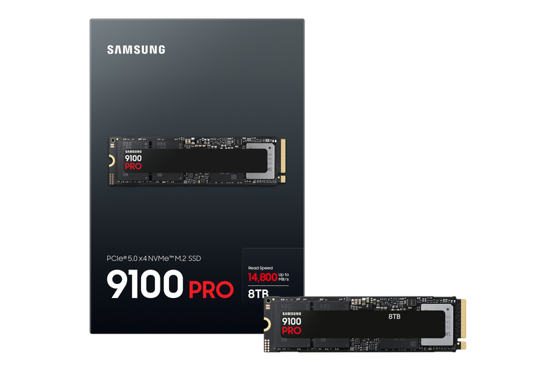 Samsung 8TB 9100 PRO MZ-VAP8T0BW PCIe Gen5 NVMe M.2 SSD