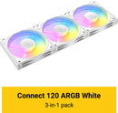 ANTEC CONNECT 120 ARGB White 3 in 1 pack 12cm Case Fan (C120-ARGB-White_3PK)