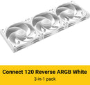 ANTEC CONNECT 120R ARGB White 反葉 3 in 1 pack 12cm Case Fan - C120R ARGB White_3PK