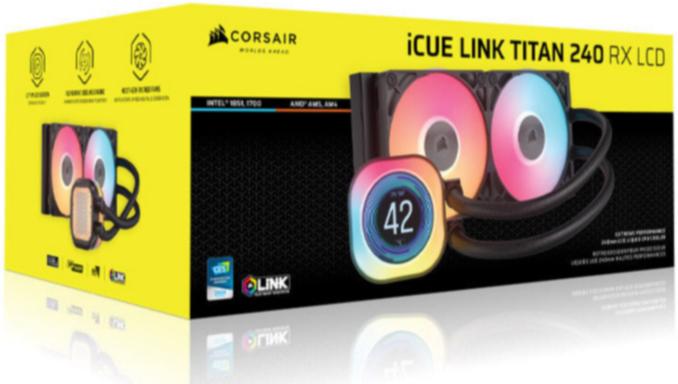 CORSAIR iCUE LINK TITAN 240 RX LCD 240mm Liquid CPU Cooler CW-9061022-WW