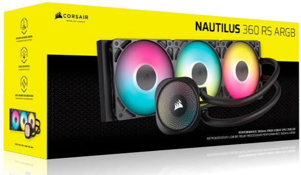 CORSAIR NAUTILUS 360 RS ARGB 360mm Liquid CPU Cooler CW-9060093-WW 