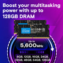 Crucial DDR5 SODIMM 8GB DDR5 5600MHz CT8G56C46S5 Memory (RM-NCD5C08)