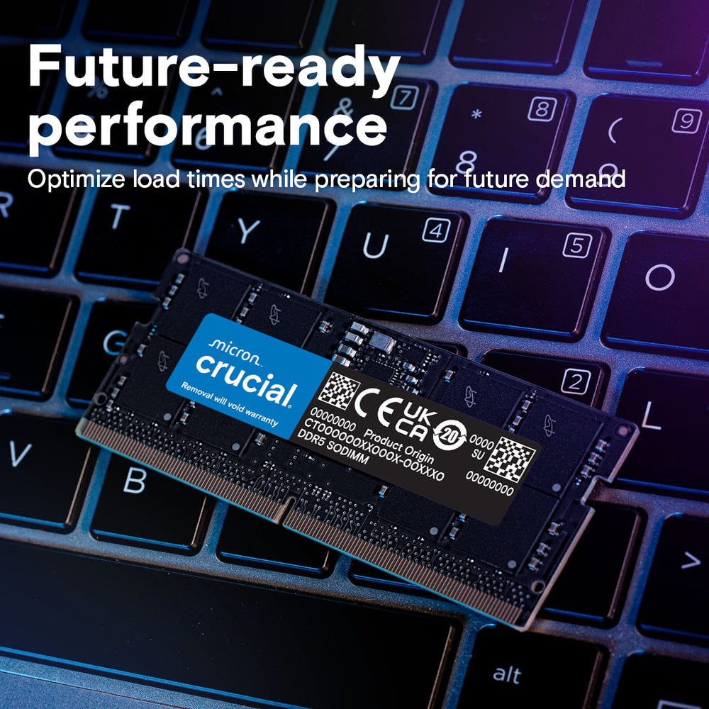 Crucial DDR5 SODIMM 96GB Kit (2x48GB) DDR5 5600MHz CT2K48G56C46S5 Memo