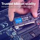Crucial DDR5 SODIMM 16GB Kit (2x8GB) DDR5 5600MHz CT2K8G56C46S5 Memory (RM-NCD5U16)