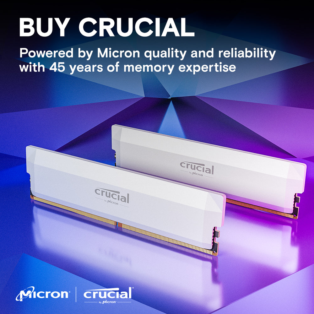 Crucial Pro 32GB Kit (2x16GB) Overclocking White 白色 DDR5