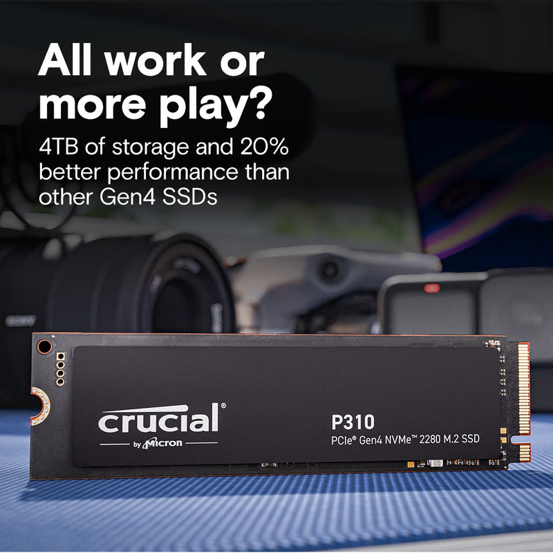 Crucial 500GB P310 CT500P310SSD8 PCIe Gen4 NVMe 2280 M.2 SSD