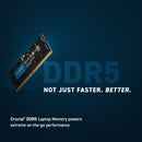 Crucial DDR5 SODIMM 48GB (1x48GB) DDR5 5600MHz CT48G56C46S5 Memory (RM-NCD5C48)