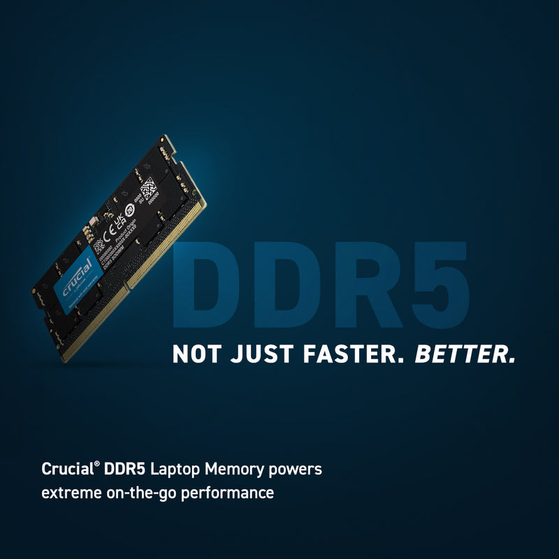 Crucial DDR5 SODIMM 48GB (1x48GB) DDR5 5600MHz CT48G56C46S5 Memory