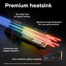 Crucial 2TB T705 w/Heatsink CT2000T705SSD5 PCIe Gen5 NVMe M.2 SSD