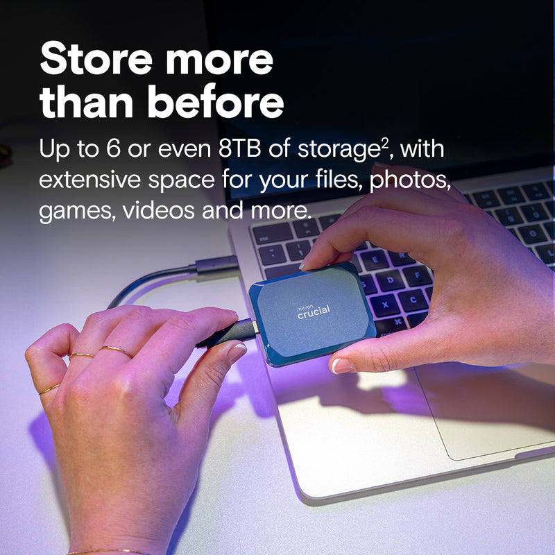 Crucial 8TB X10 USB 3.2 Gen 2x2 Portable SSD CT8000X10SSD9