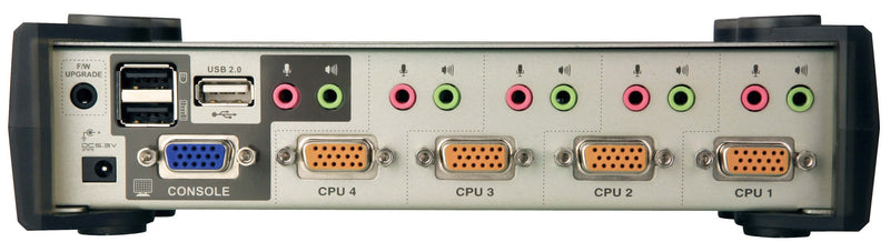 ATEN CS1734B 4 Port USB 2.0 KVMP+Audio Switch w/2x4' + 2x6' Cable + OSD