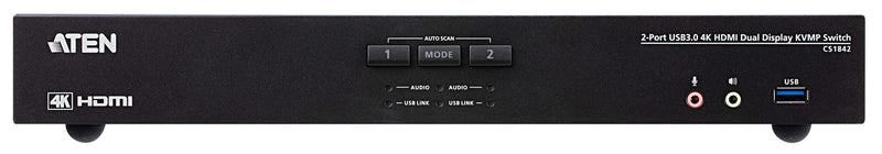 ATEN CS1842 2 Port USB 3.0 4K HDMI Dual Display KVMP™ Switch