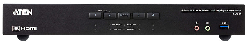 ATEN CS1844 4 Port USB 3.0 4K HDMI Dual Display KVMP™ Switch