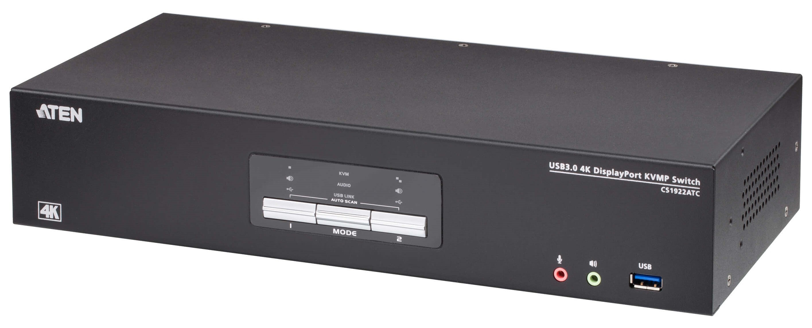 Kvmp ATEN CS1922ATC 2-Port USB 3.0 4K DisplayPort KVMP Switch for ATC