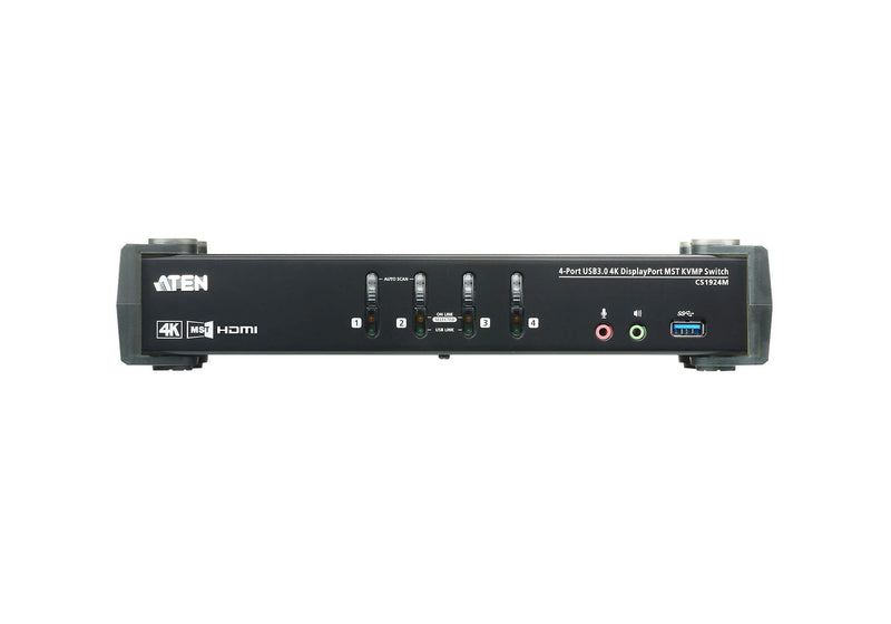 ATEN CS1924M 4-Port USB 3.0 4K DisplayPort MST KVMP Switch (Cables included)