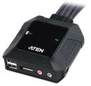 ATEN CS22DP 2-Port USB 4K DisplayPort Cable KVM Switch w/外接式切換按鍵