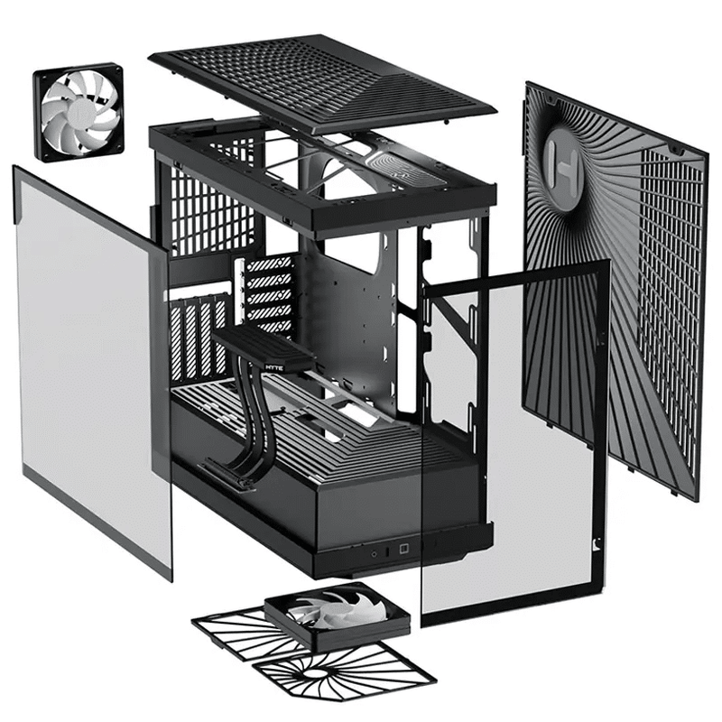 HYTE CA-HY40BB 黑色 Tempered Glass Mid-Tower ATX Case w/RiserCable 4.0
