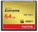 SanDisk 64GB Extreme Compact Flash (VPG-20 UDMA7 Full HD 120MB/s) SDCFXSB-064G-G46 772-3470