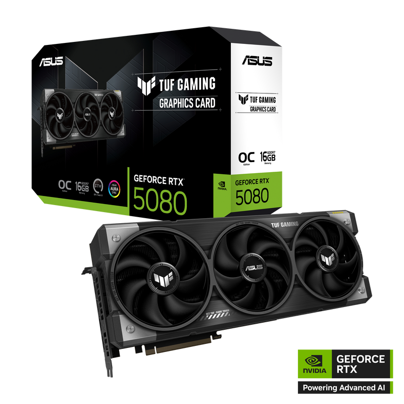 ASUS TUF GeForce RTX 5080 OC 16GB GDDR7 TUF-RTX5080-O16G-GAMING (DI-E5080Y1)