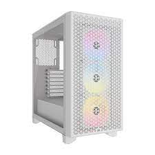 CORSAIR iCUE 3000D RGB AIRFLOW White White Mid-Tower PC Case CC-9011256-WW 