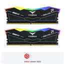 TEAMGROUP 64GB Kit (2x32GB) T-Force Delta RGB D5 Black 黑色 DDR5 6000MHz CL28 Memory FF3D564G6000HC38GDC01 (RM-DR5B64B)